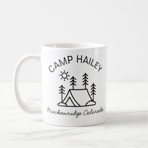 Café caneca de acampamento personalizada, caneca de fog