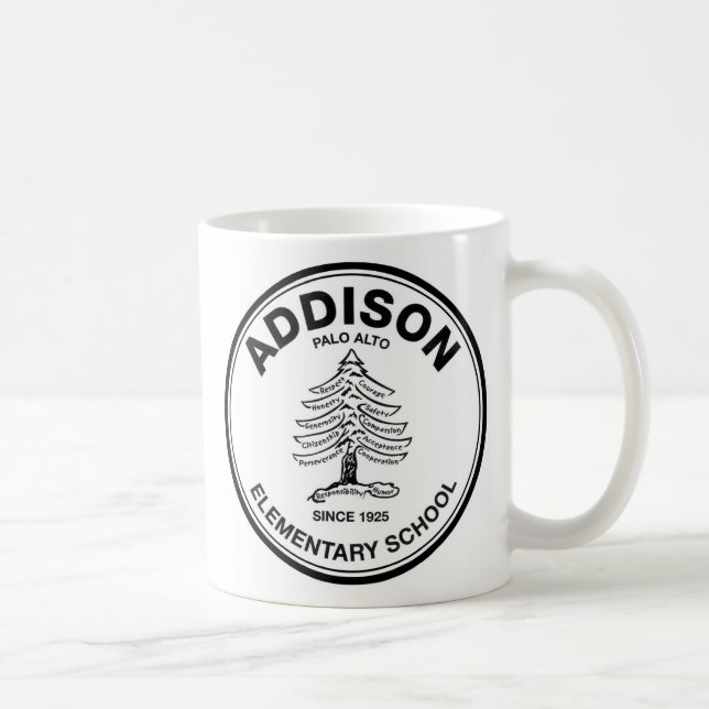 Café caneca de Addison do Preto-logotipo (Direita)