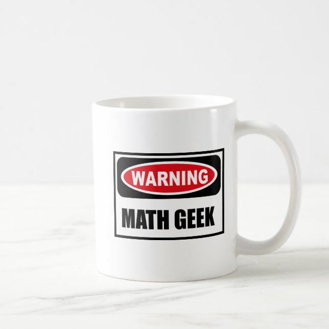 Café Caneca de advertência do GEEK da MATEMÁTICA (Direita)