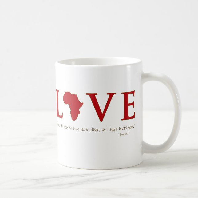 Café Caneca de África do amor (Direita)