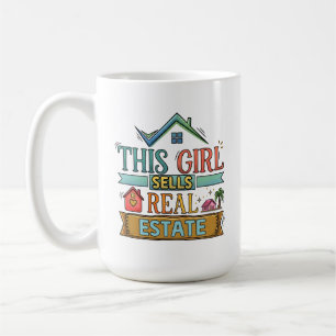 Café Caneca de Agente Imobiliário Esta Garota Vende Imó