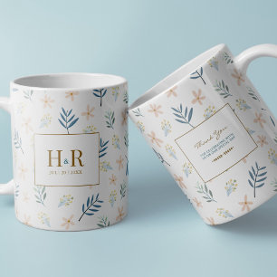 Café Caneca de Agradecimento de Casamento com Monograma