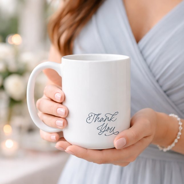 Café Caneca de Agradecimento de Casamento Elegante (Criador carregado)