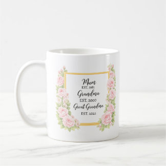 Café Caneca de Aguarela Presente para Avó, Presente Per