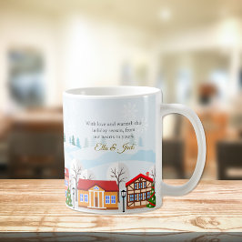 Café Caneca de Aldeia de Inverno Encantadora - Presente