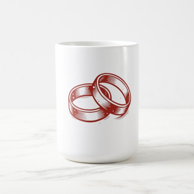 Café Caneca de Alianças de Casamento Entrelaçadas - Cas (Centro)