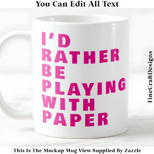 Café Caneca de Amante de Artesanato, Citação de Papel P
