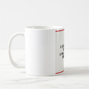 Café Caneca de Amante de Livros Engraçada - Não Posso I