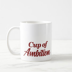 Café Caneca de Ambição com Nome Personalizado Moderno e
