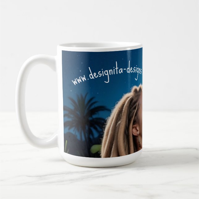 Café Caneca de Amor Casal ao Luar – Arte Digital Românt (Esquerda)