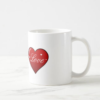 Café caneca de amor clássico