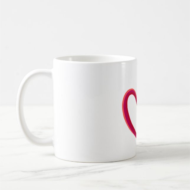 Café Caneca de Amor Coração Vermelho (Esquerda)