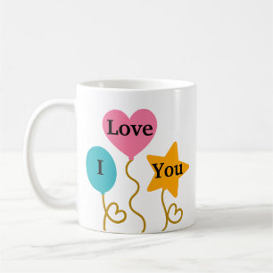 Café Caneca de Amor de Balão Fofo Presente de Namorado