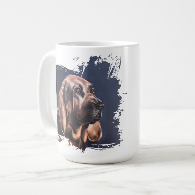 Café caneca de amor de cão Bloodhound  (Frente Esquerda)