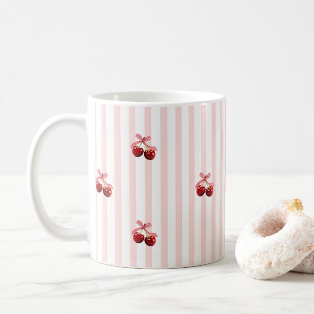 Café Caneca de amor de cereja  (Com Donut)