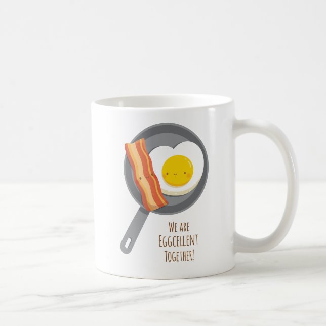 Café Caneca de Amor Pun Excelente de Bacon e Ovo Adoráv (Direita)