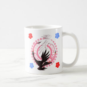 Café Caneca de Amor Romântico Fantasia Cisne Circulando