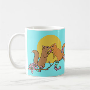 Café Caneca de animal bonita com esquilos