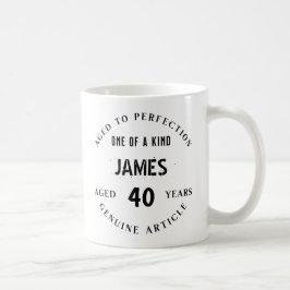 Café Caneca de Aniversário de 40 anos Personalizada - E