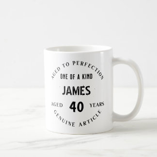 Café Caneca de Aniversário de 40 anos Personalizada - E