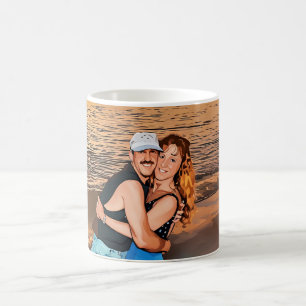 Café Caneca de aniversário de 50 anos de Marla e David 