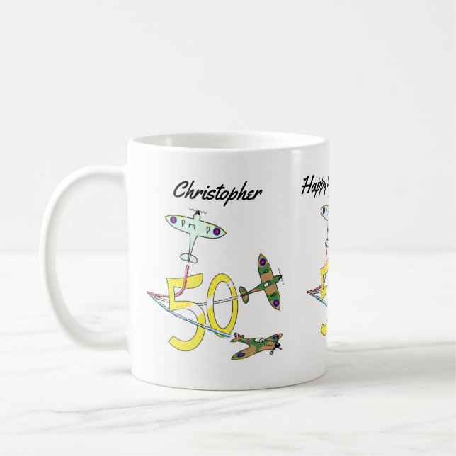 Café Caneca de Aniversário de 50 anos do Spitfire (Esquerda)