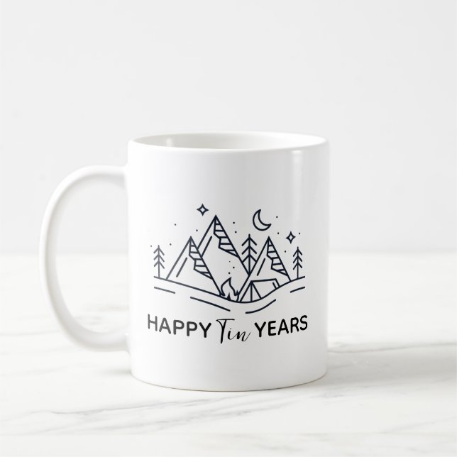 Café Caneca de Aniversário de Ano de Estanho, Marido Pe (Esquerda)
