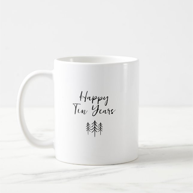 Café Caneca de Aniversário de Ano de Lata, Personalizad (Esquerda)