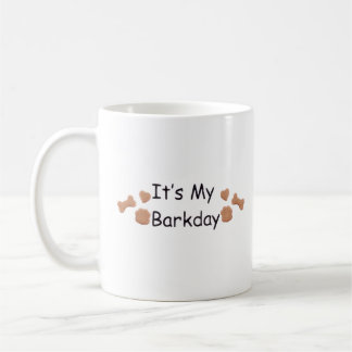 Café Caneca de aniversário de cachorro com pegada de pa