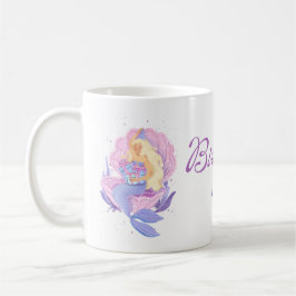 Café Caneca de Aniversário de Sereia