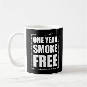 Café Caneca de Aniversário de Um Ano Sem Fumar