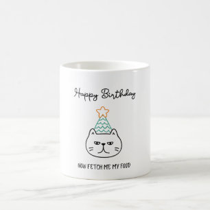 Café caneca de aniversário engraçada para mãe de gato
