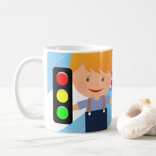 Café Caneca de Aniversário Menino Semáforo