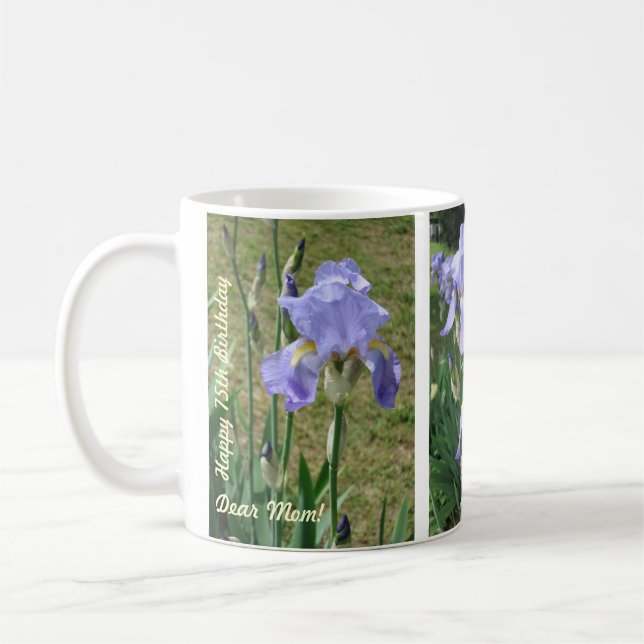 Café Caneca de Aniversário para Mamãe com Íris Mauves A (Esquerda)