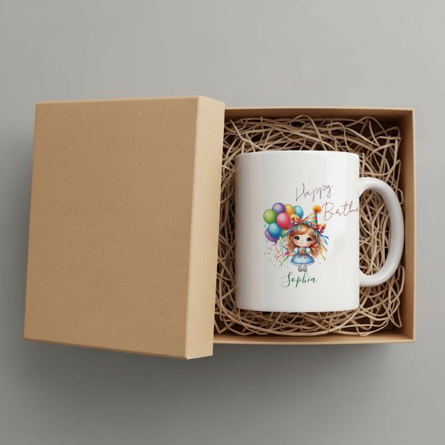 Café Caneca de aniversário personalizada boneca caprich (Criador carregado)