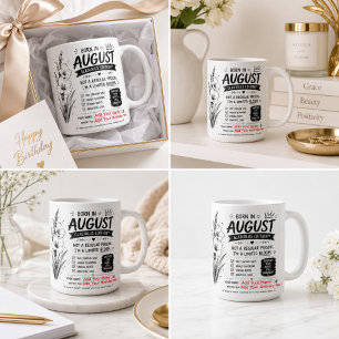 Café Caneca de Aniversário Personalizada de Gladíolo de