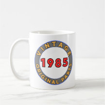 Caneca de Aniversário Retro Vintage 1985 Peças Ori