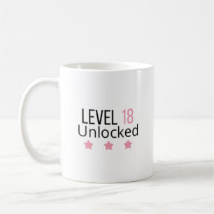 Café Caneca de Aniversário Rosa Desbloqueado Nível 18