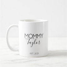 Caneca de Anúncio de Gravidez Nome da Mamãe