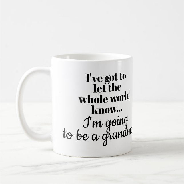Café Caneca de Anúncio de Gravidez para Avó / Mãe (Esquerda)