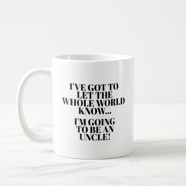 Café Caneca de Anúncio de Gravidez para Tio / Irmão (Esquerda)