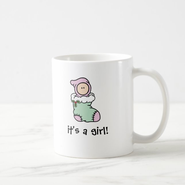 Café Caneca de Anúncio de Nascimento É uma Menina (pele (Direita)