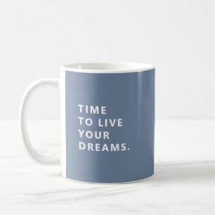 Café Caneca de Aposentadoria Periwinkle Viva Seus Sonho