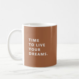 Café Caneca de Aposentadoria Terracota É Hora de Viver