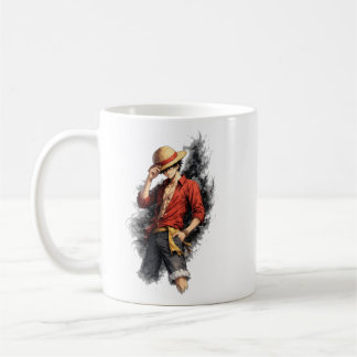 Café Caneca de Aquarela Aventura do Chapéu de Palha