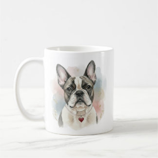 Café Caneca de Aquarela de Bulldog Francês – Estilo Val
