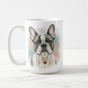 Café Caneca de aquarela de Bulldog Francês – Valentine