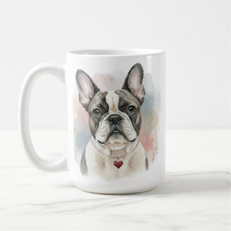 Café Caneca de aquarela de Bulldog Francês – Valentine