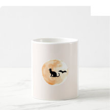 Caneca de Aquarela de Halloween - Laranja & Ônix