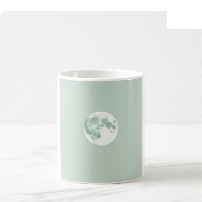Café Caneca de Aquarela de Natal - Branco e Verde (Criador carregado)